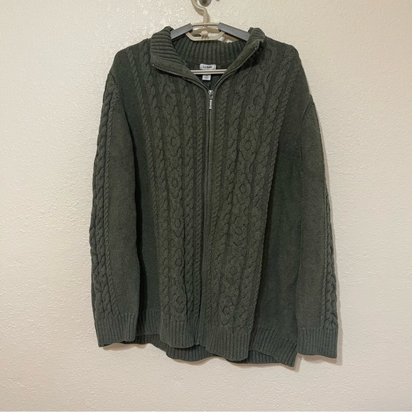 L.L. Bean Other - LL Bean Fisherman Full Zip knit Sweater Jacket 3X